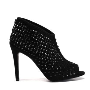 Michael Kors Dani Open Toe Studded Heels Black 9